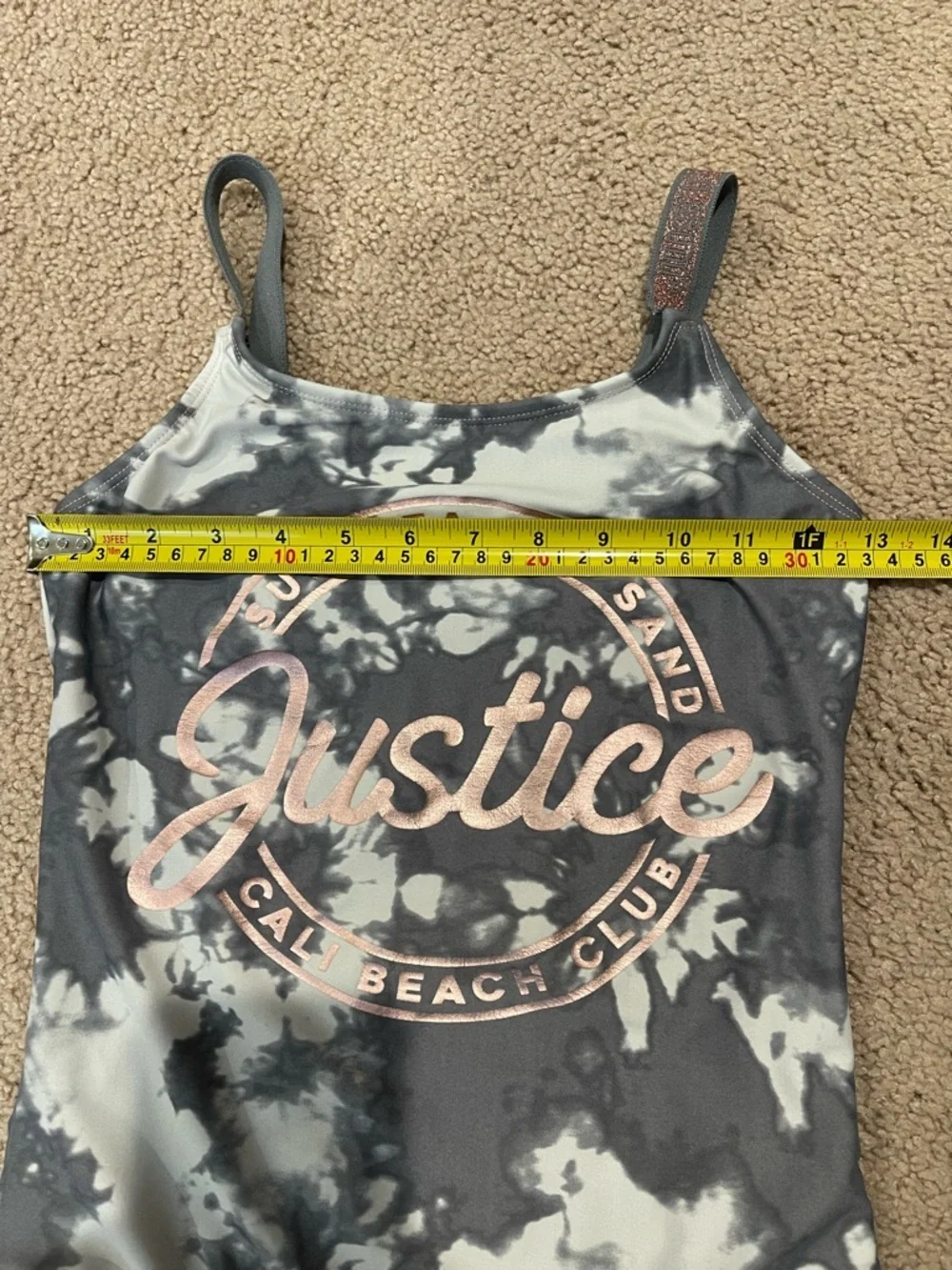 JUSTICE Girls Trendy Tie-Dye One-Piece Swimsuit